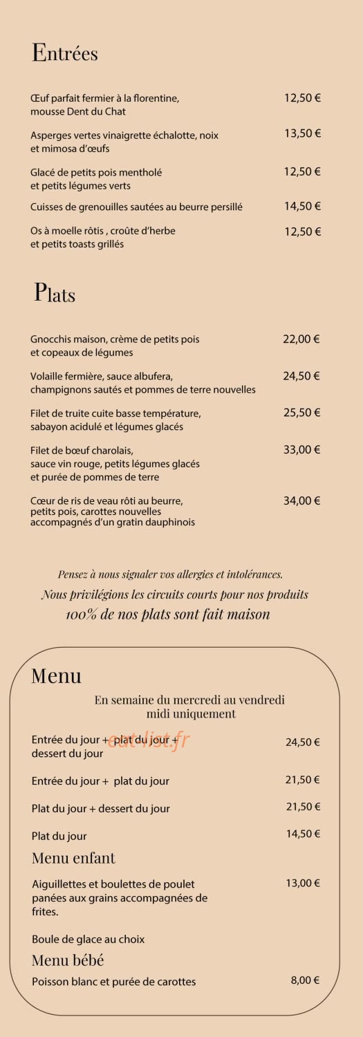 Les Quatre Saisons — carte page 1