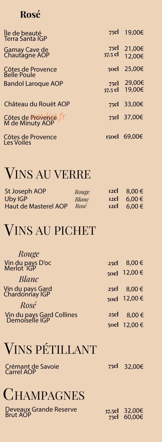 Les Quatre Saisons — carte page 6