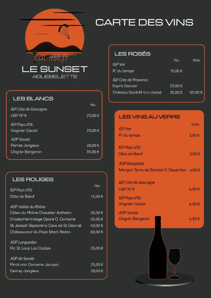 Le Sunset Aiguebelette — carte page 7