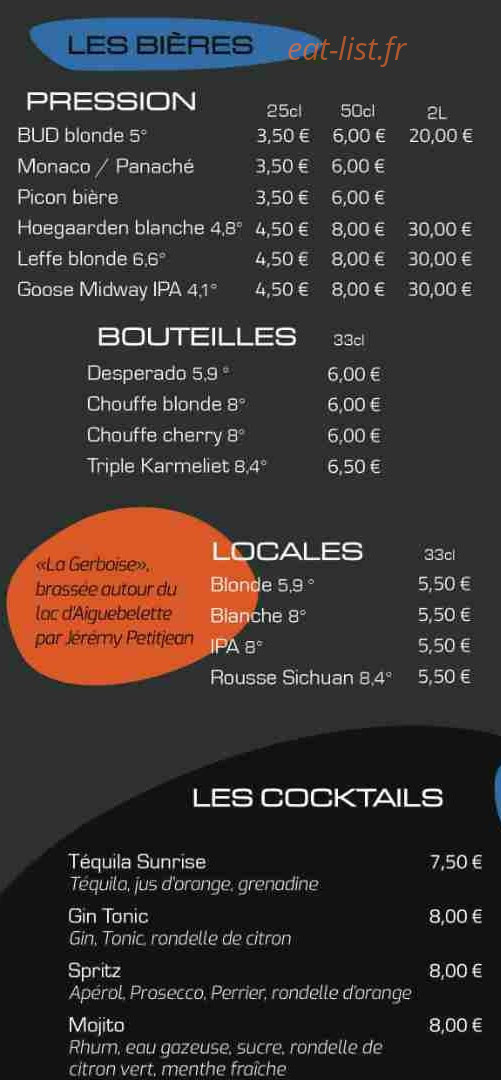 Le Sunset Aiguebelette — carte page 5