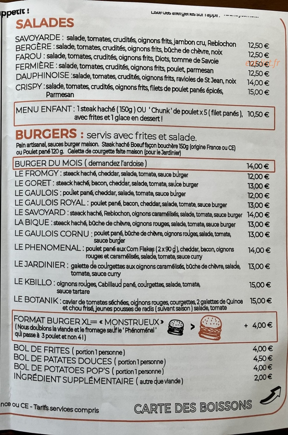 Kountry Corner — carte page 2