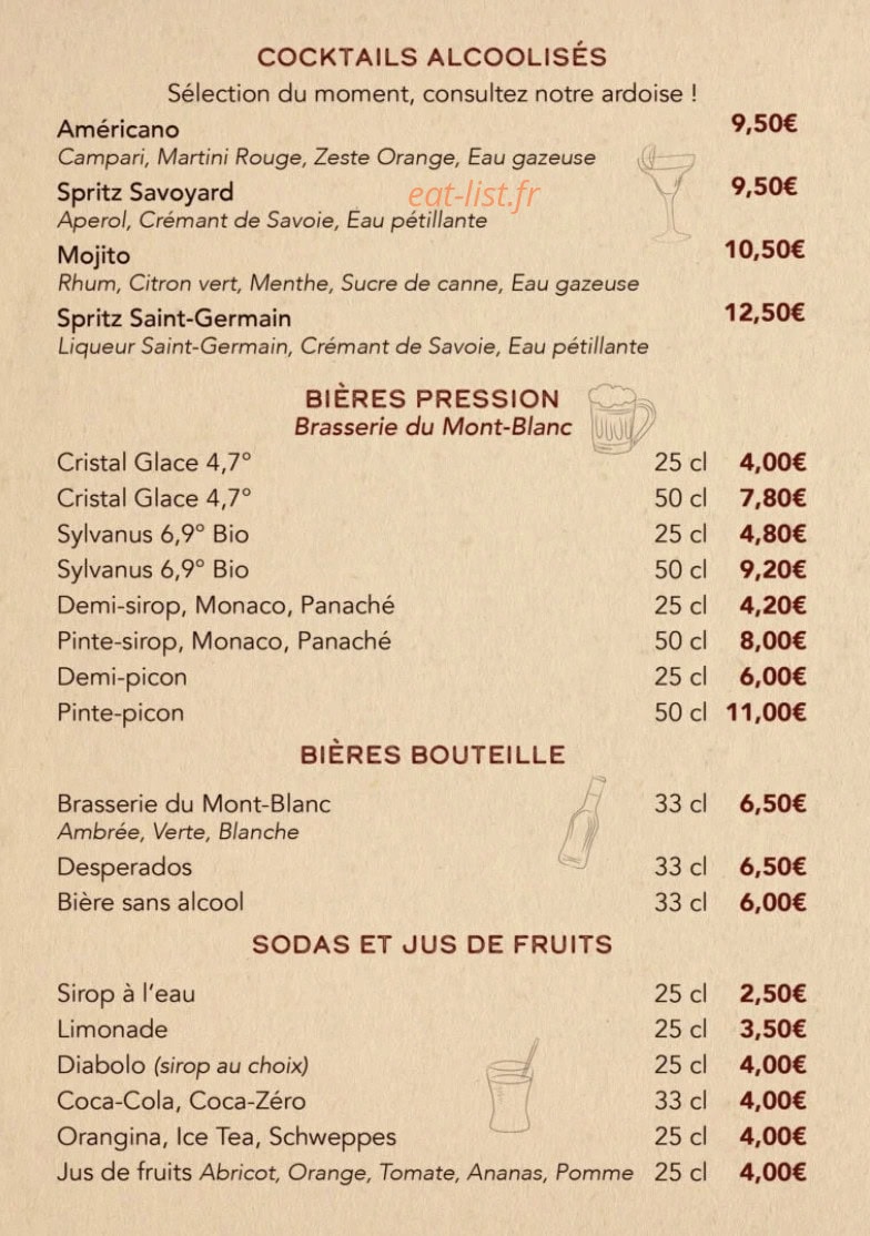 Le Bistrot 1951 — carte page 10