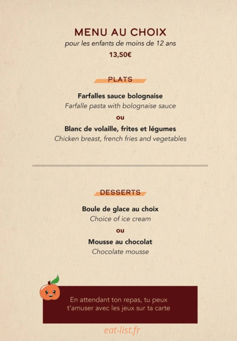Le Bistrot 1951 — carte page 7
