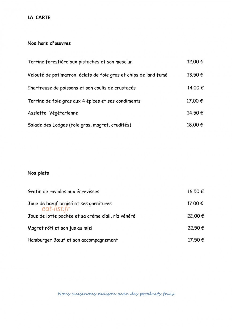 Les Lodges du Lac — carte page 3