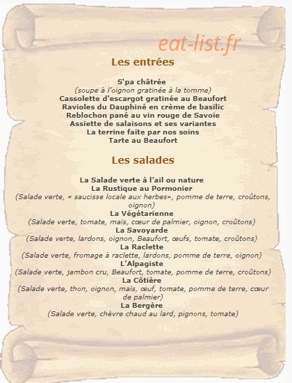 La bergerie — carte page 1