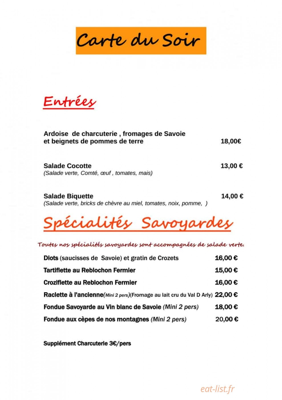 La Cavale — carte page 1