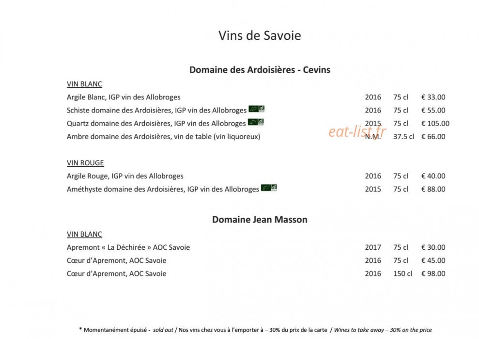 La Ferme du Chozal — carte page 5