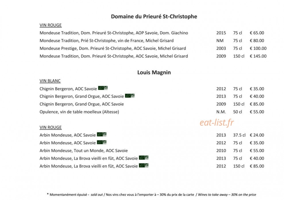 La Ferme du Chozal — carte page 6