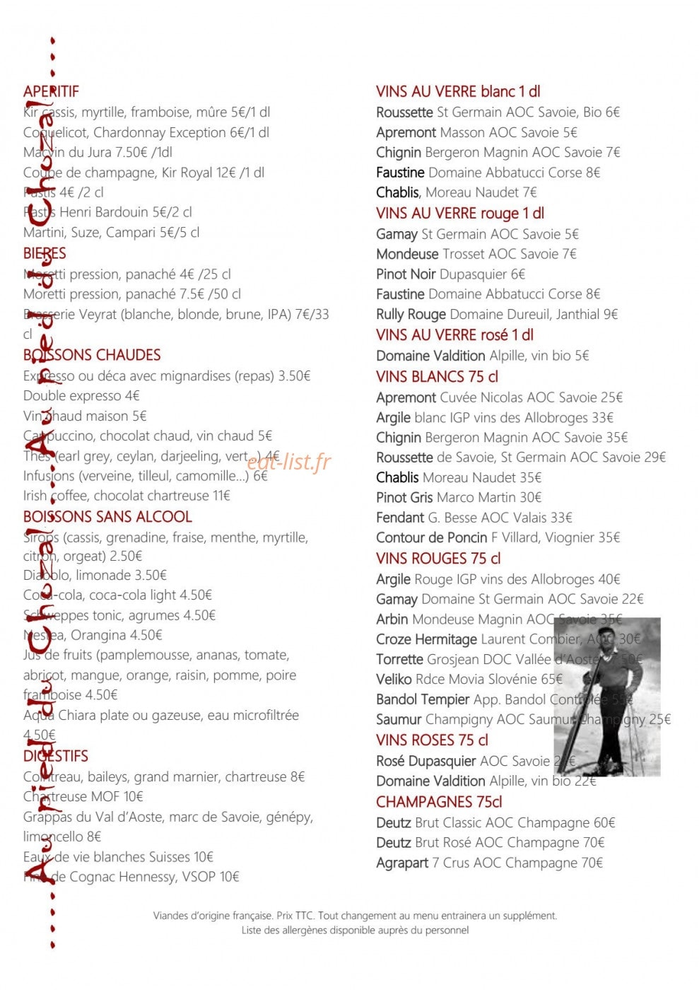 La Ferme du Chozal — carte page 2
