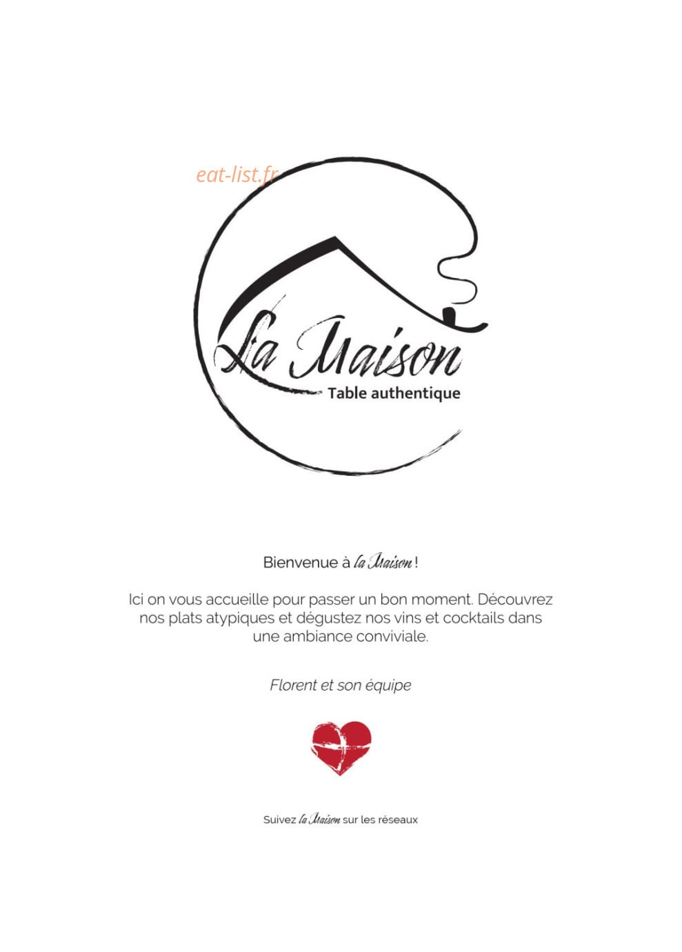 La Maison — carte page 1