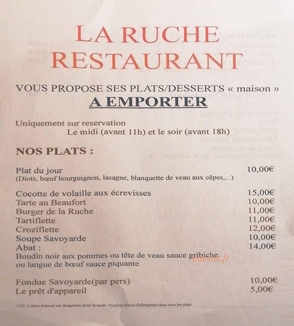 La Ruche — carte page 1