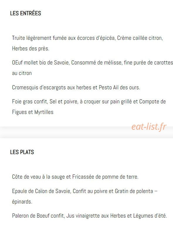 La Table des Armaillis — carte page 2