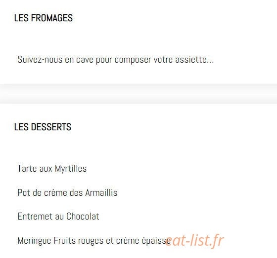 La Table des Armaillis — carte page 3