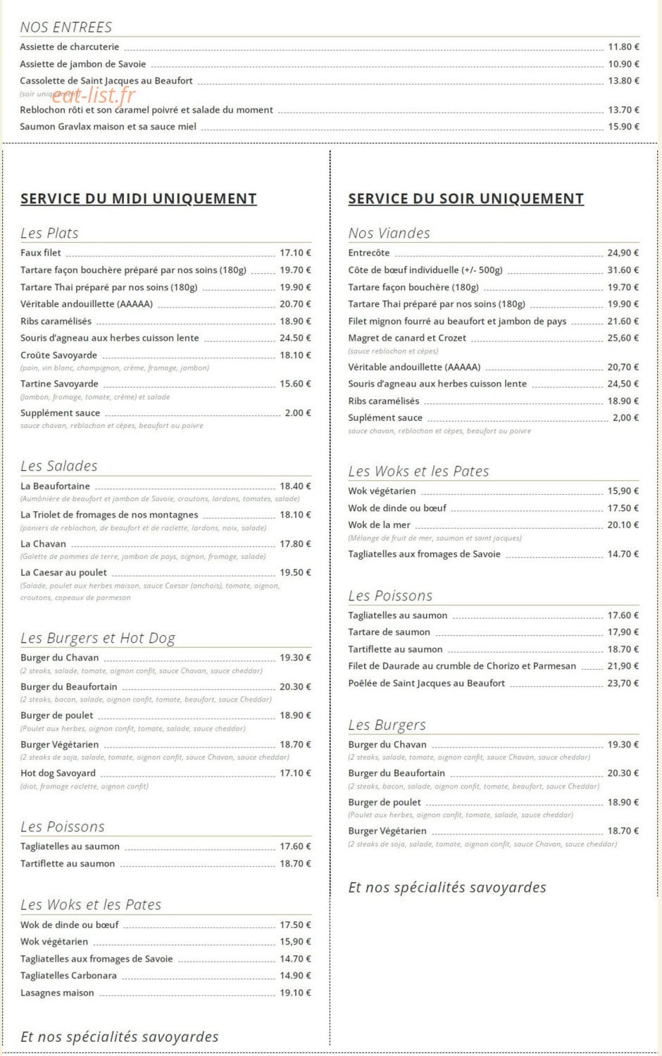 Le chavan — carte page 1