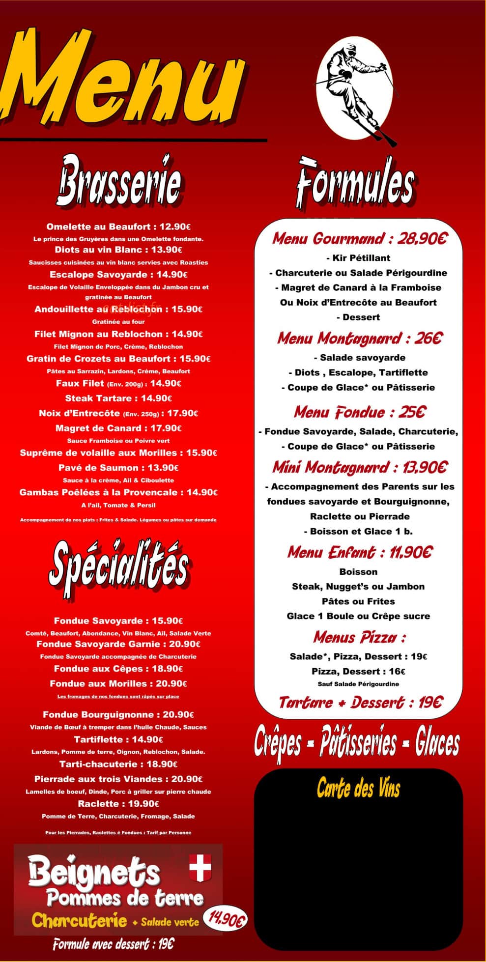 Yéti's Café — carte page 2