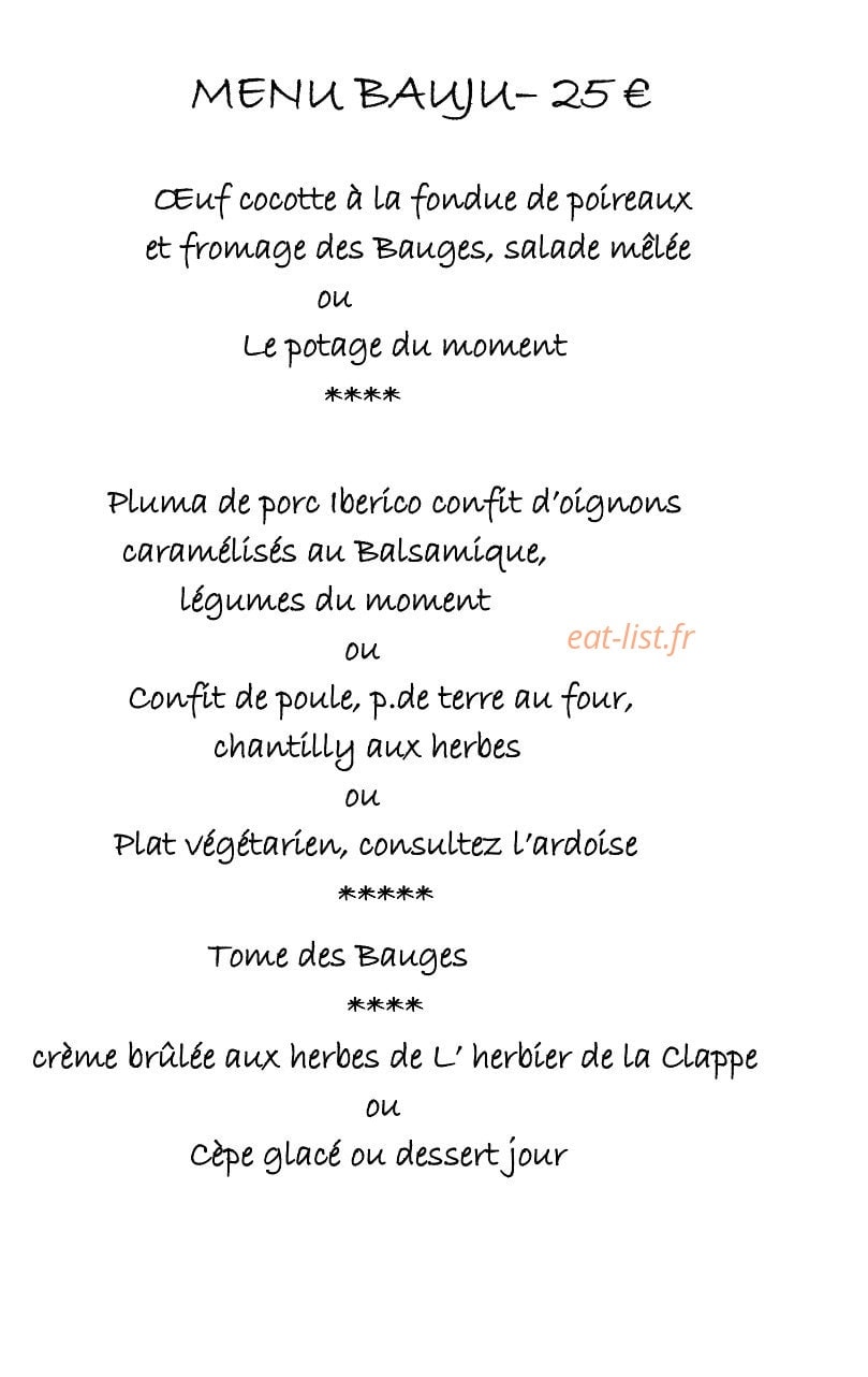 Auberge des Clarines — carte page 3
