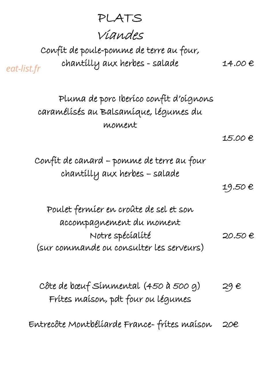 Auberge des Clarines — carte page 5