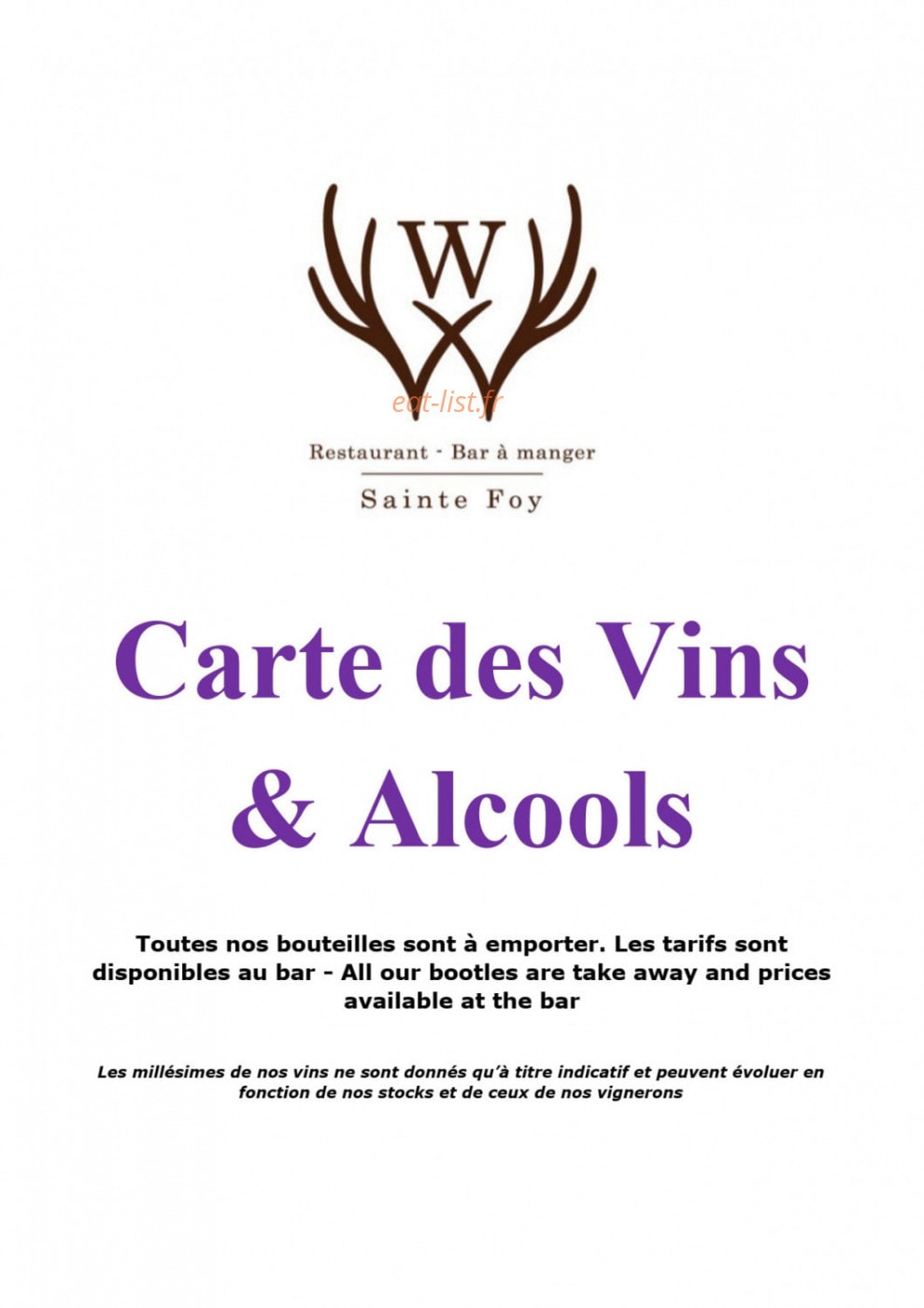Le W — carte page 8