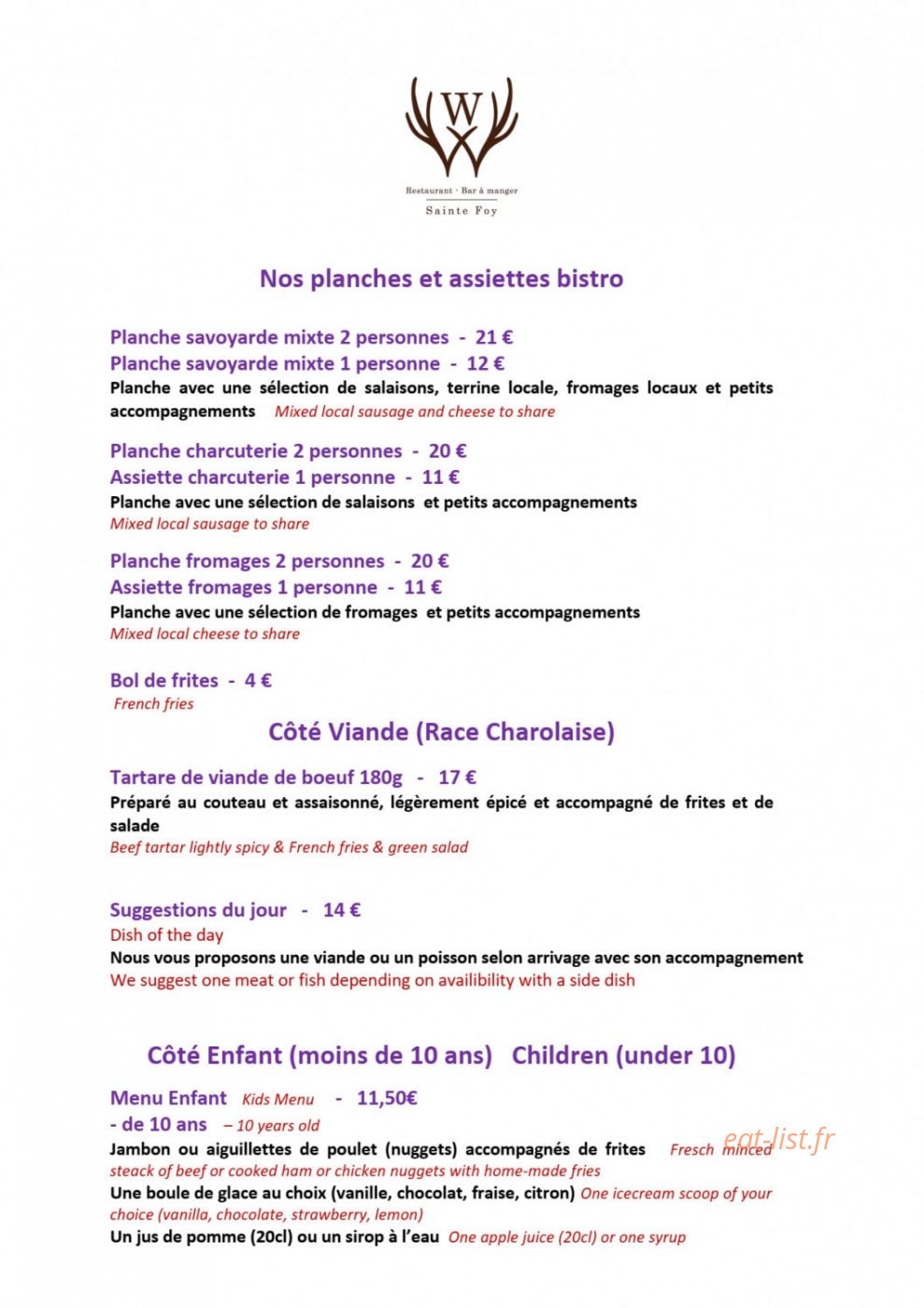 Le W — carte page 5