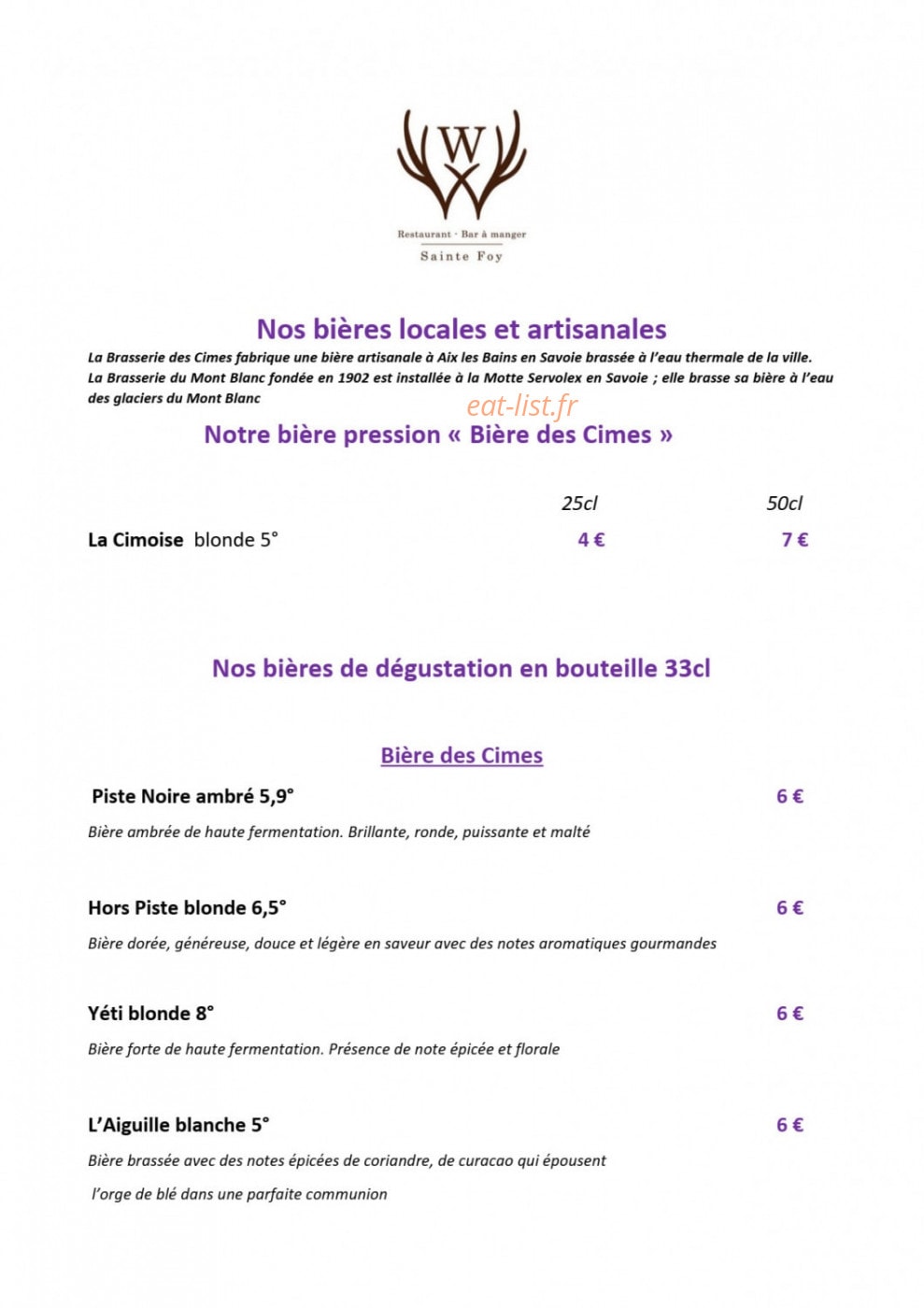 Le W — carte page 13