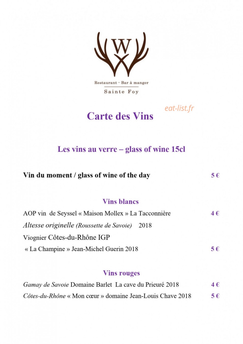 Le W — carte page 9