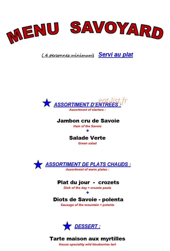 Restaurant La Ferme — carte page 10