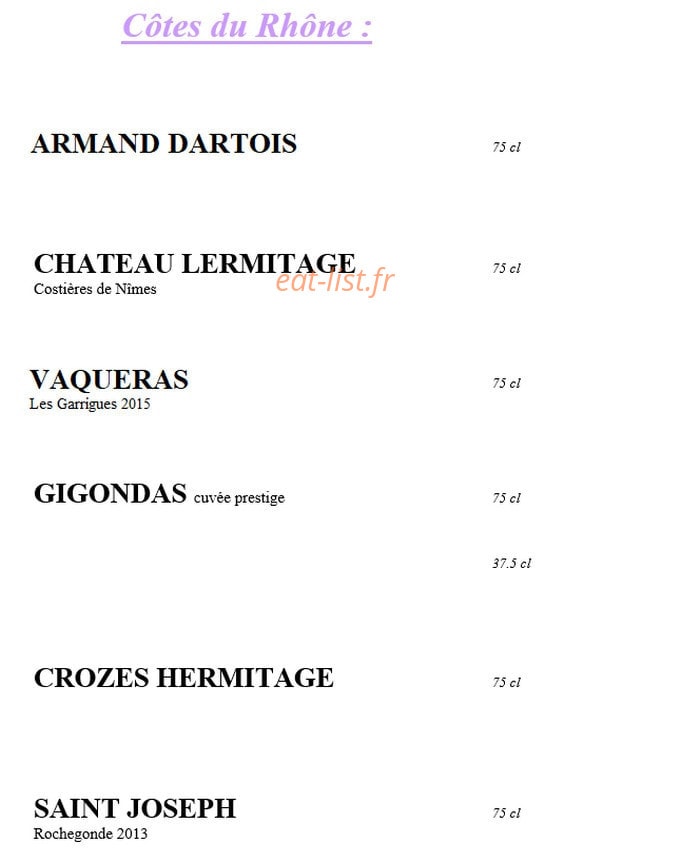 Restaurant La Ferme — carte page 13