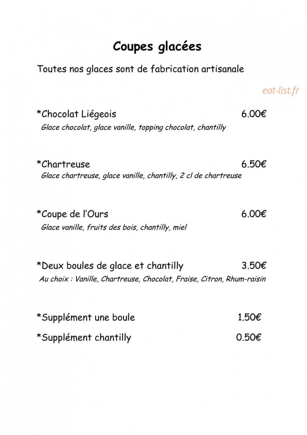Auberge des Entremonts — carte page 8