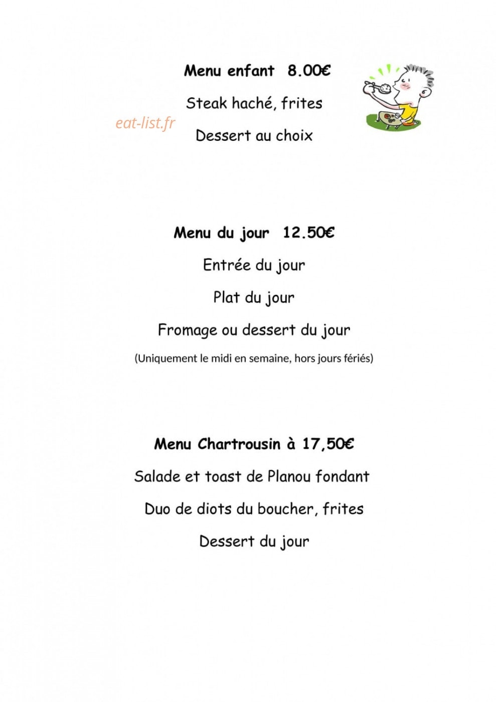 Auberge des Entremonts — carte page 3