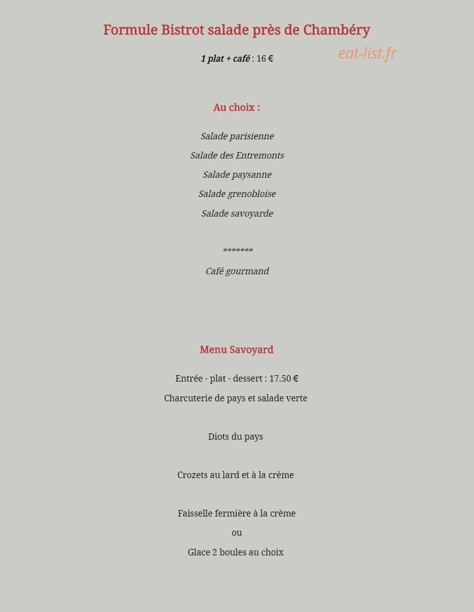 La Flambée — carte page 6