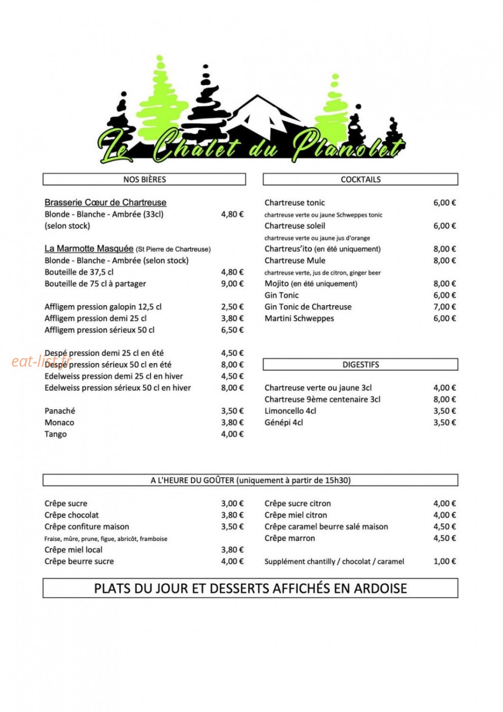 Le Chalet Du Planolet — carte page 3