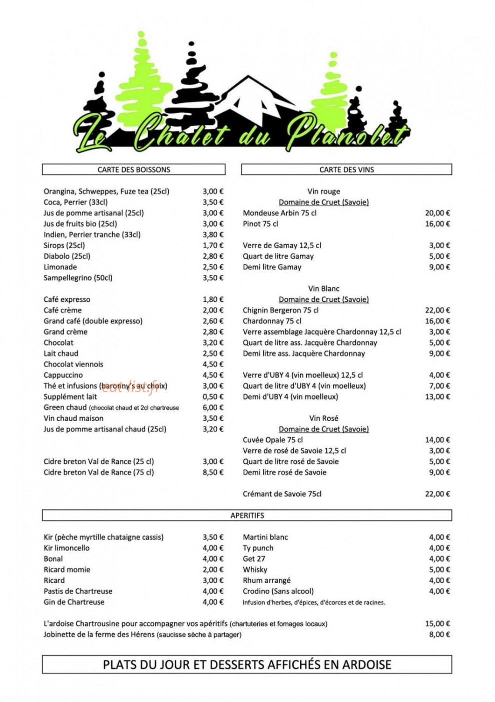 Le Chalet Du Planolet — carte page 2