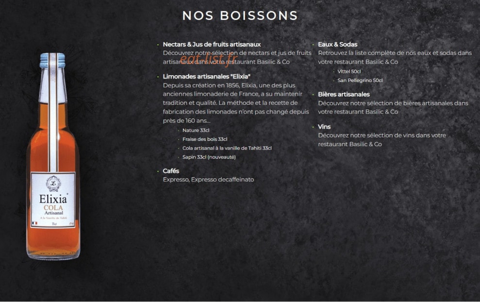 Basilic & Co — carte page 7