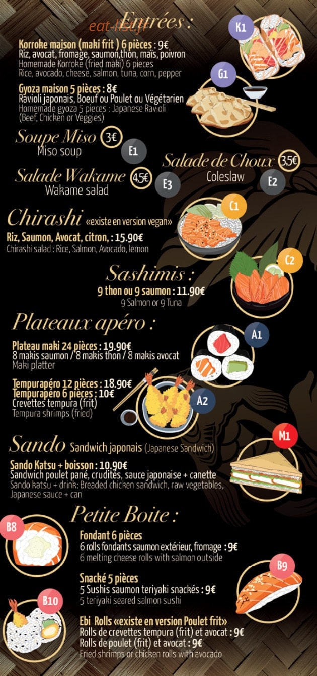 Chez Sushi — carte page 2