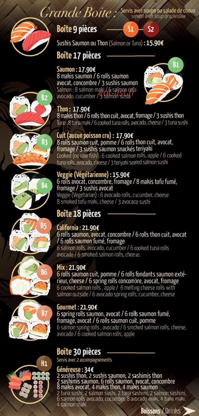 Chez Sushi — carte page 3