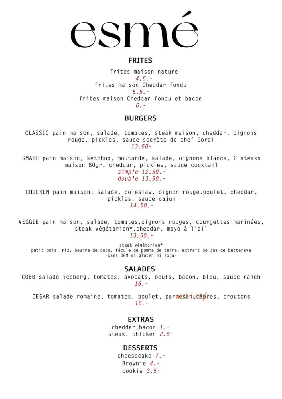 Esmé — carte page 1