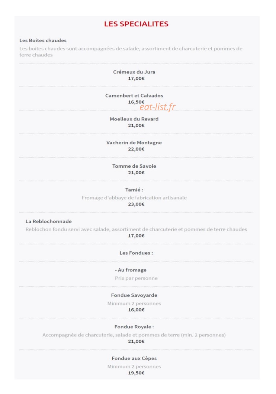 La Boîte Chaude — carte page 7