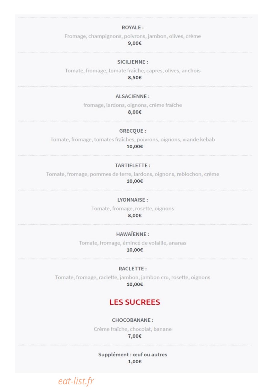 La Boîte Chaude — carte page 6