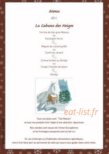 La cabane des neiges — carte page 6