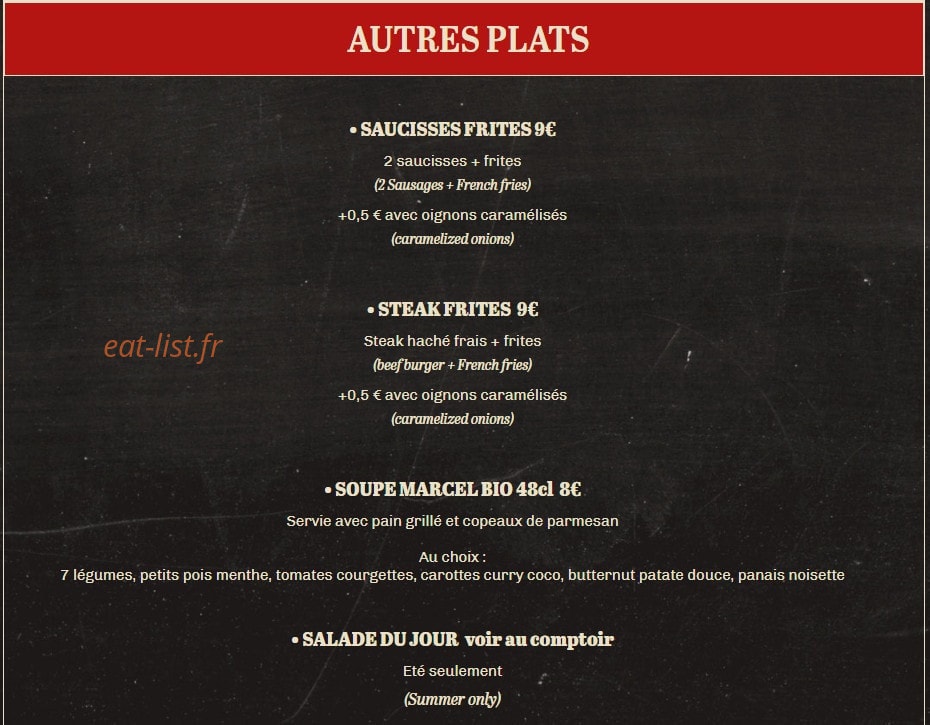 La Popote — carte page 5