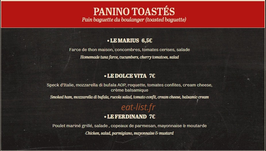 La Popote — carte page 4