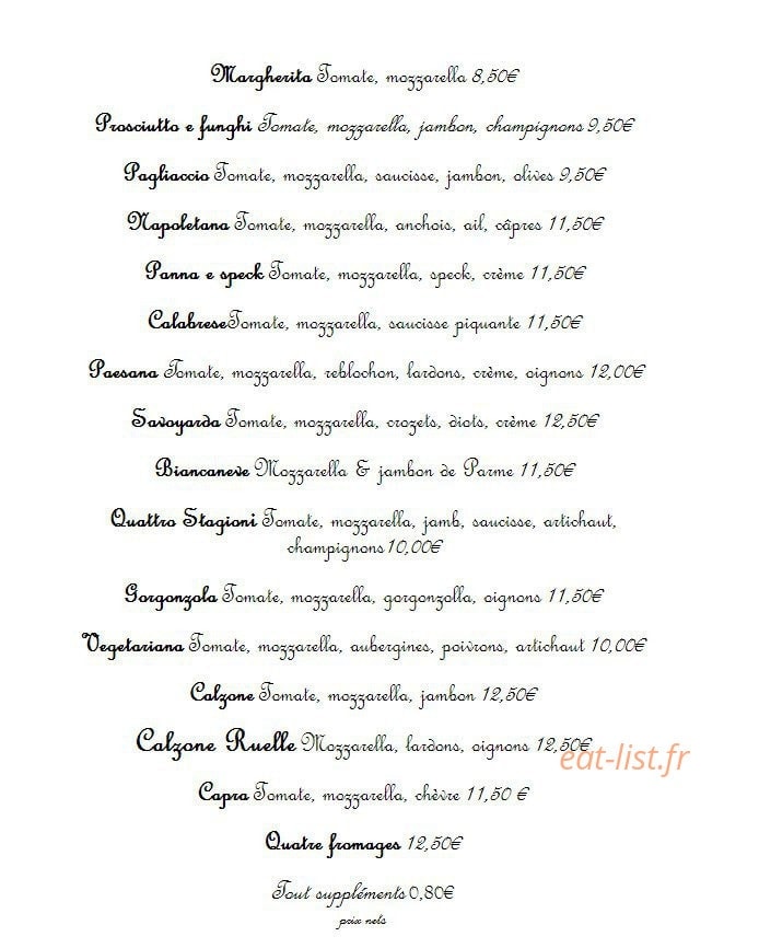 La ruelle — carte page 1