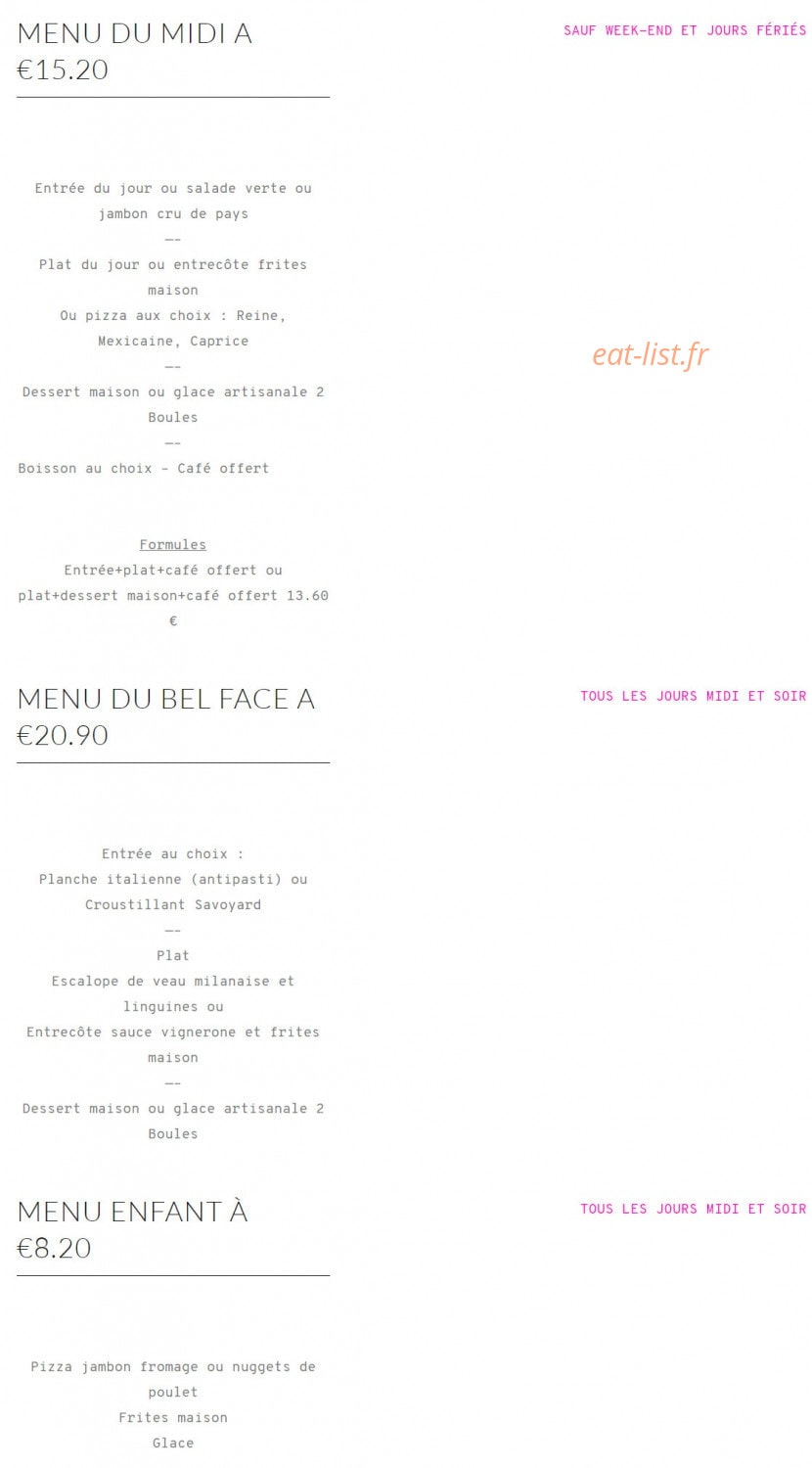 Le Bel Face — carte page 3