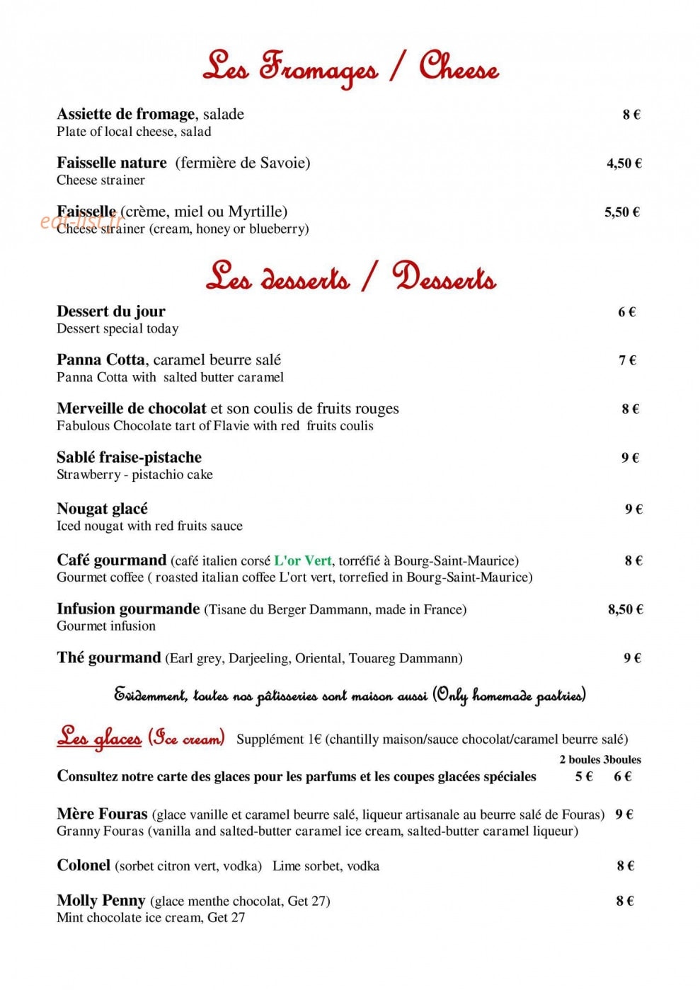 Le Chic Mama — carte page 3
