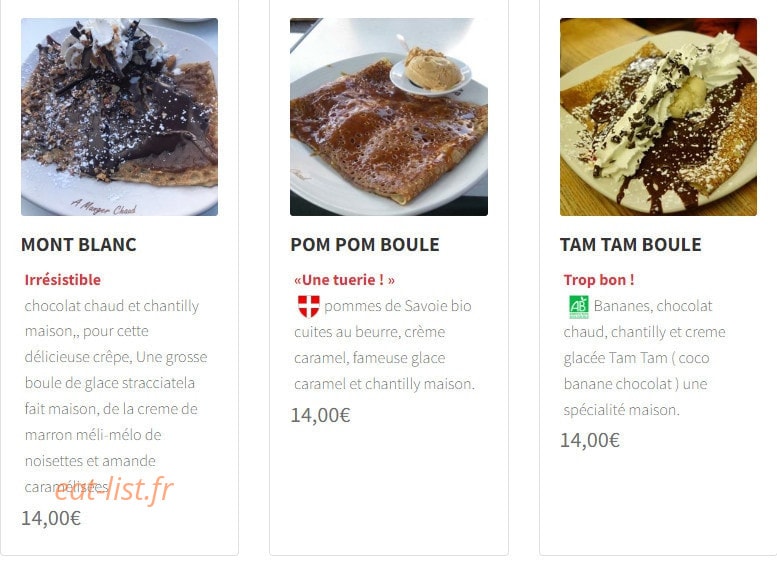 Mamie Crêpe — carte page 8