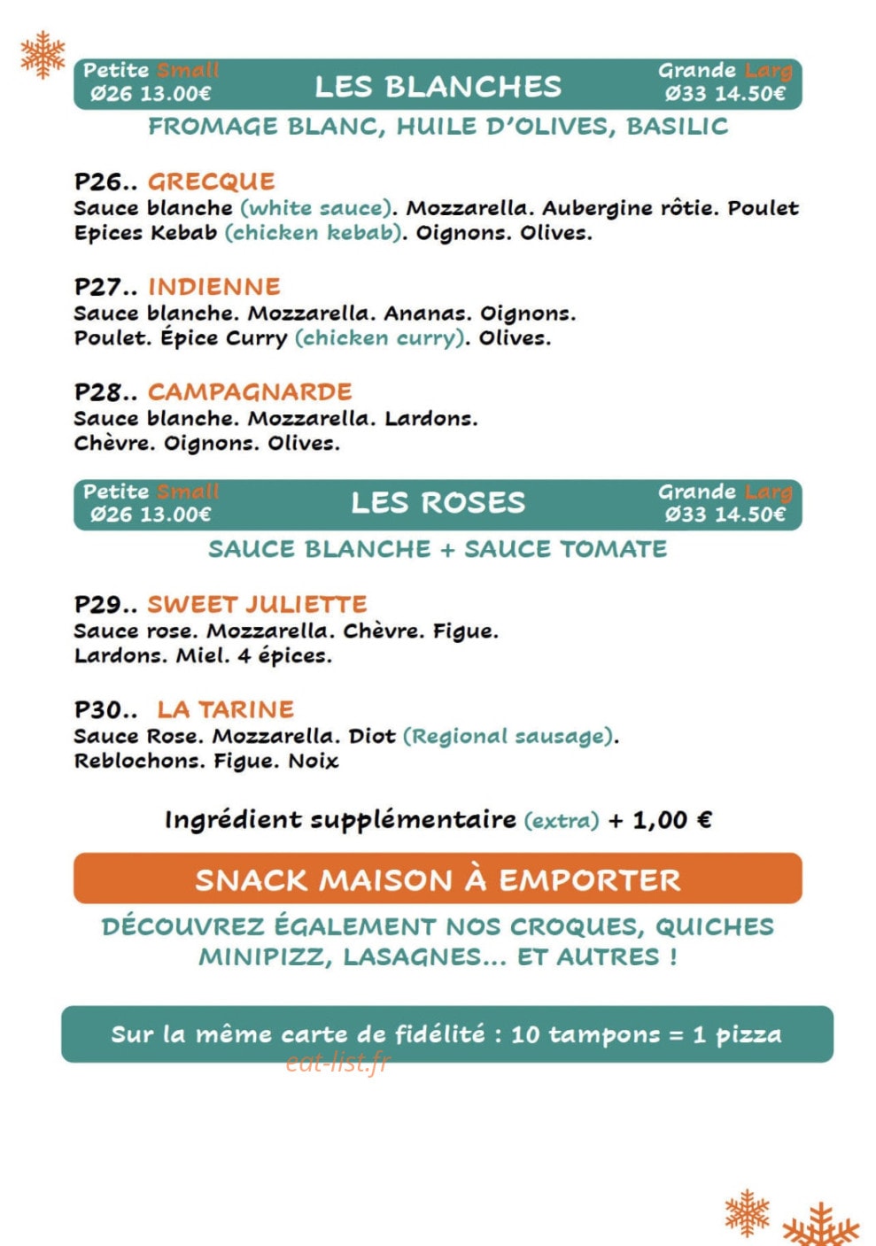 Pizz'Attitude — carte page 3