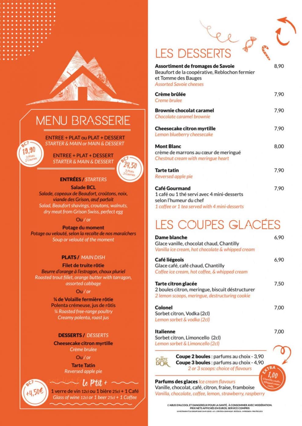 Restaurant Le BC7 — carte page 4