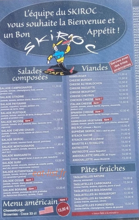 Skiroc Cafe — carte page 2