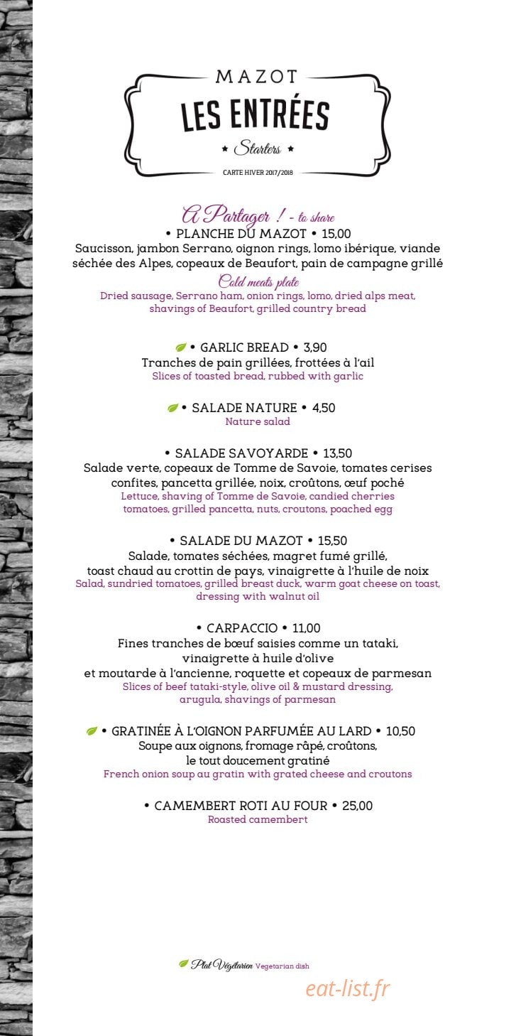 Le Mazot — carte page 9