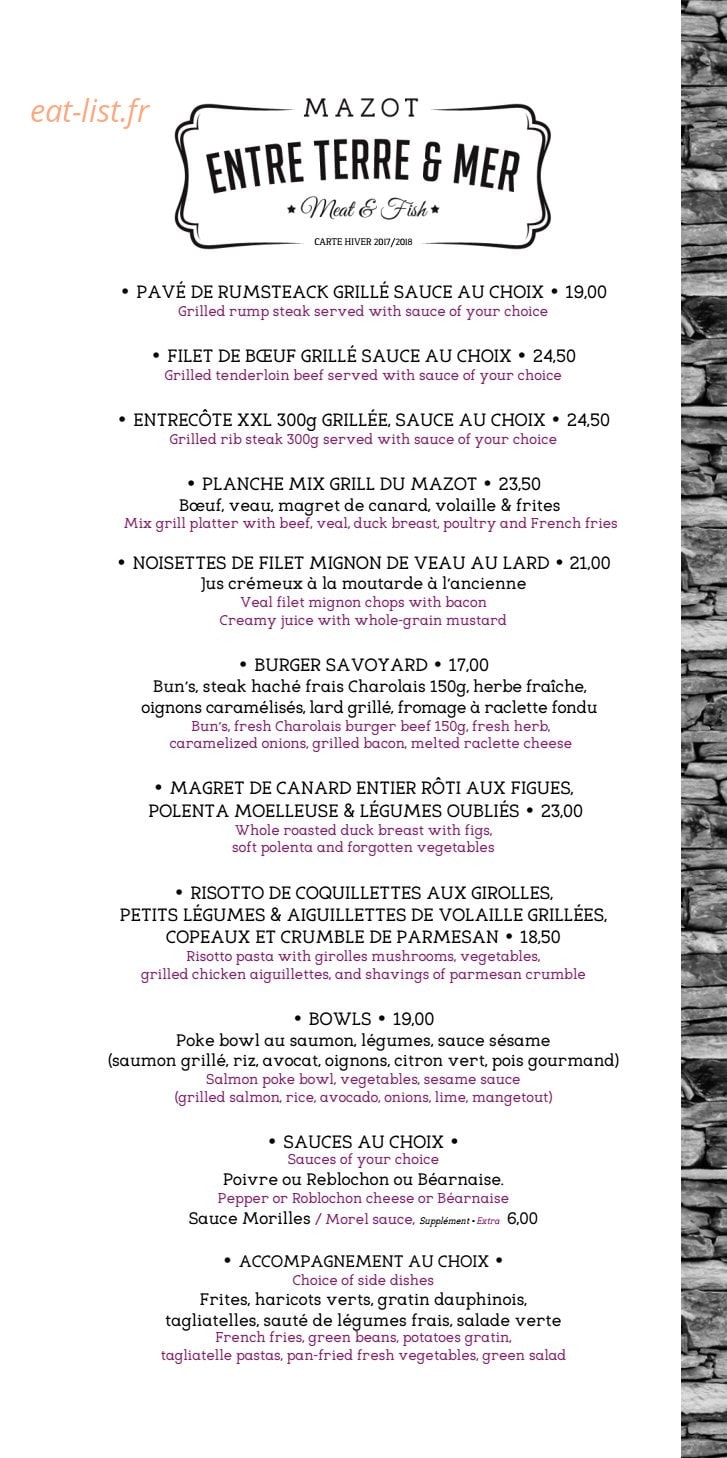 Le Mazot — carte page 12